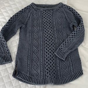 Woman’s LLBean Fishermans Tunic Sweater in Blue